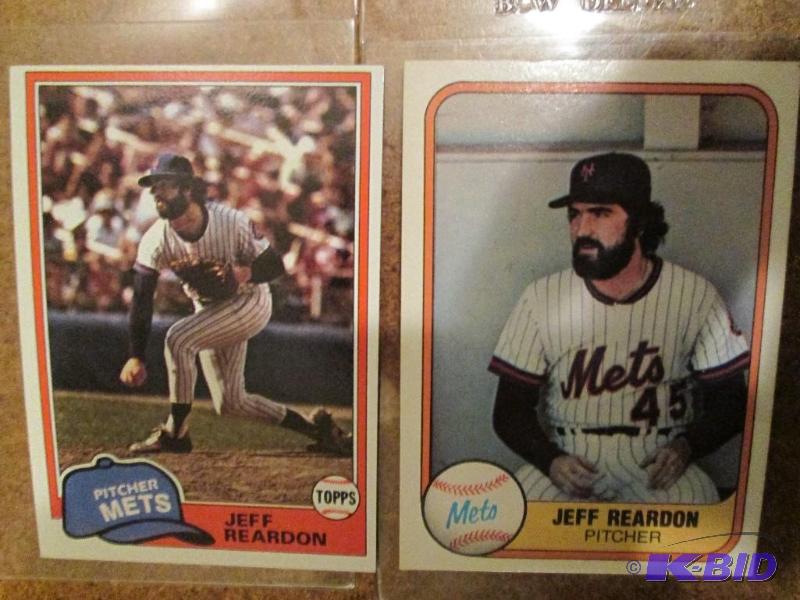 lot 14 image: 1981 Topps and Fleer Jeff Reardon Rookie spor...