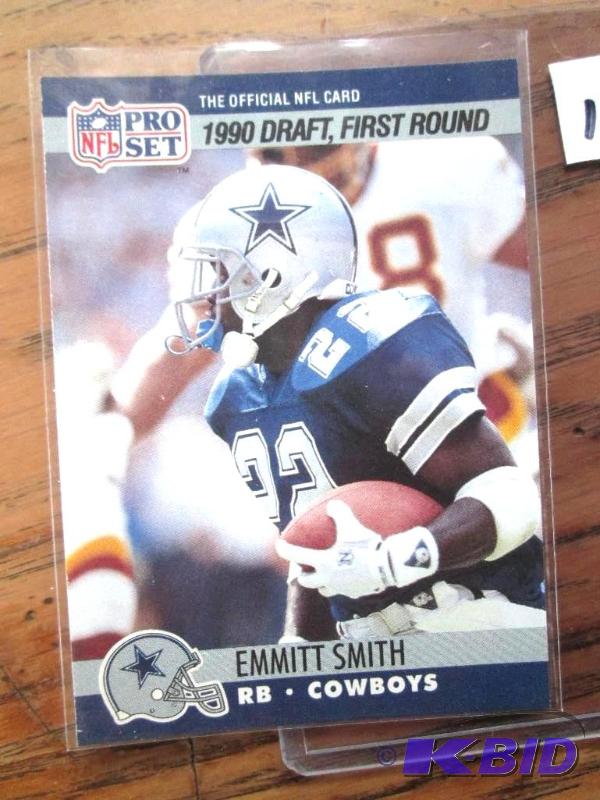 lot 144 image: 1990 Pro Set Emmitt Smith rookie collector ca...