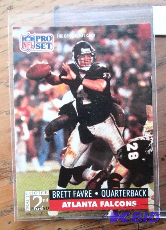 lot 145 image: 1991 Pro Set Brett Favre rookie collector car...