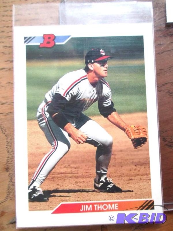 lot 148 image: 1992 Bowman Jim Thome collector card...