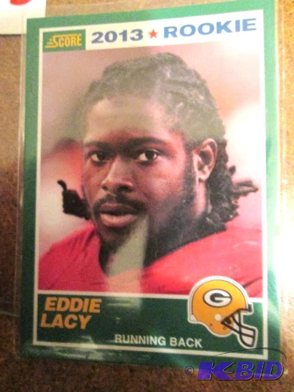 lot 3 image: 2013 13 Score Eddie Lacy rookie card...