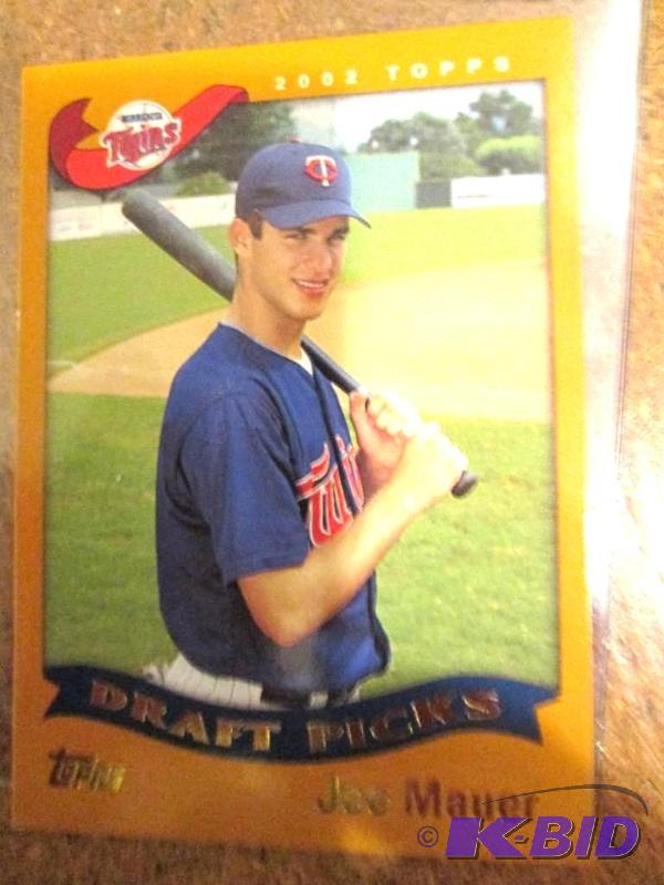 lot 35 image: 2002 Topps Joe Mauer rookie sports card...