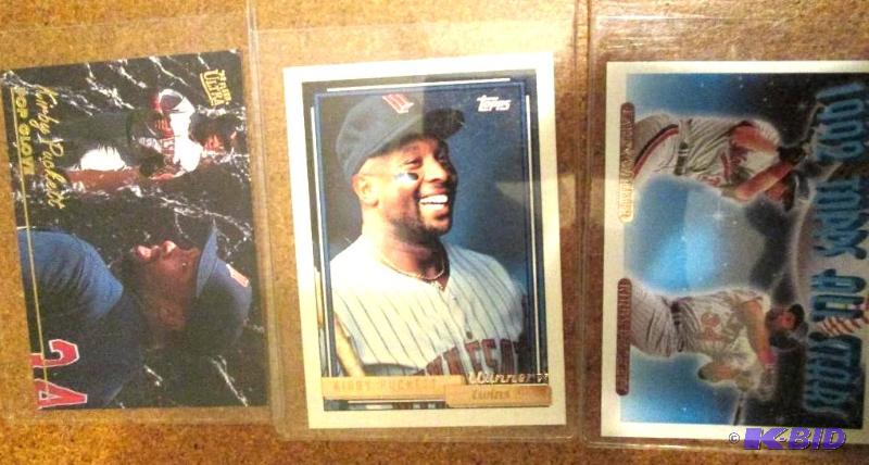 lot 40 image: 3 Kirby Puckett sports cards, 2 Topps Gold ul...