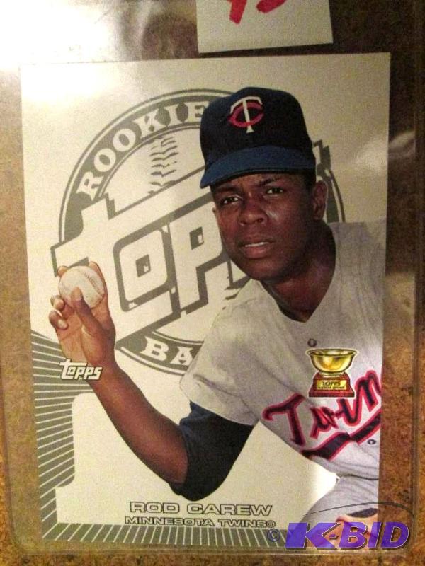 lot 45 image: 2005 Topps Rod Carew sports card...