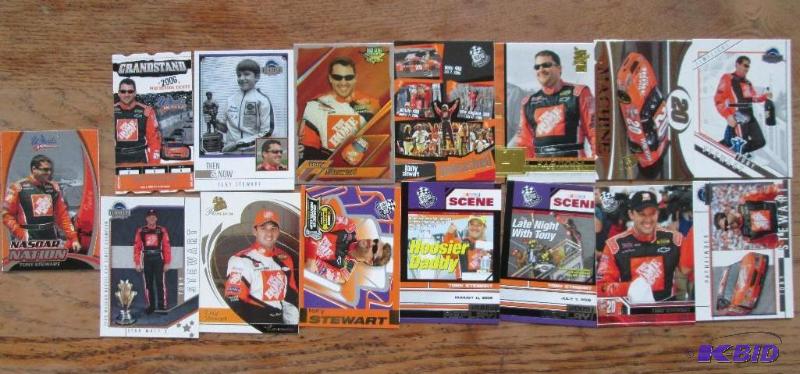 lot 50 image: 15 Tony Stewart NASCAR cards...