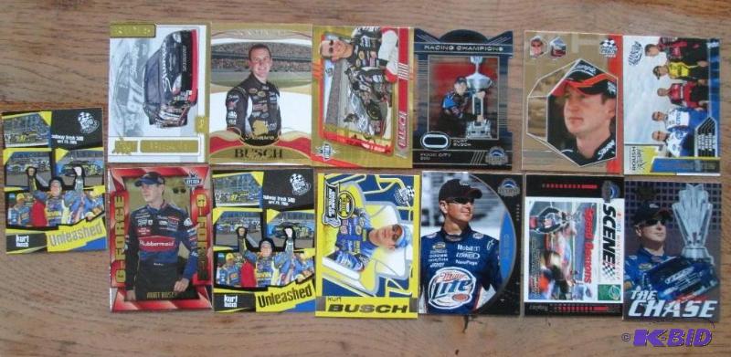 lot 55 image: 13 Kurt Bush NASCAR cards...