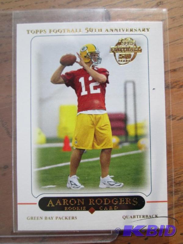 lot 59 image: 2005 Topps Aaron Rodgers rookie cards...