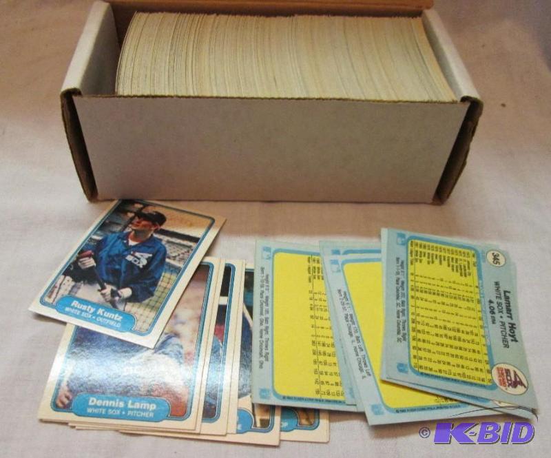 lot 61 image: Box of 1982 Fleer baseball cards...