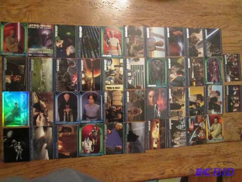 lot 69 image: 42 Star Wars collector cards...