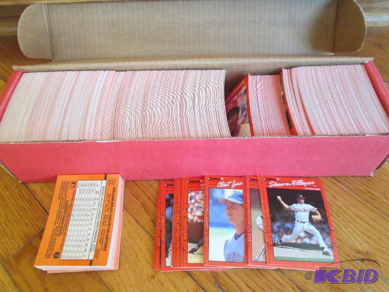 lot 77 image: Box of 1990 Donruss baseball cards...