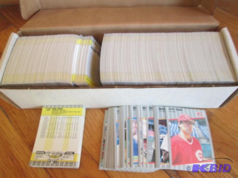 lot 78 image: Box of 1989 Fleer baseball cards...