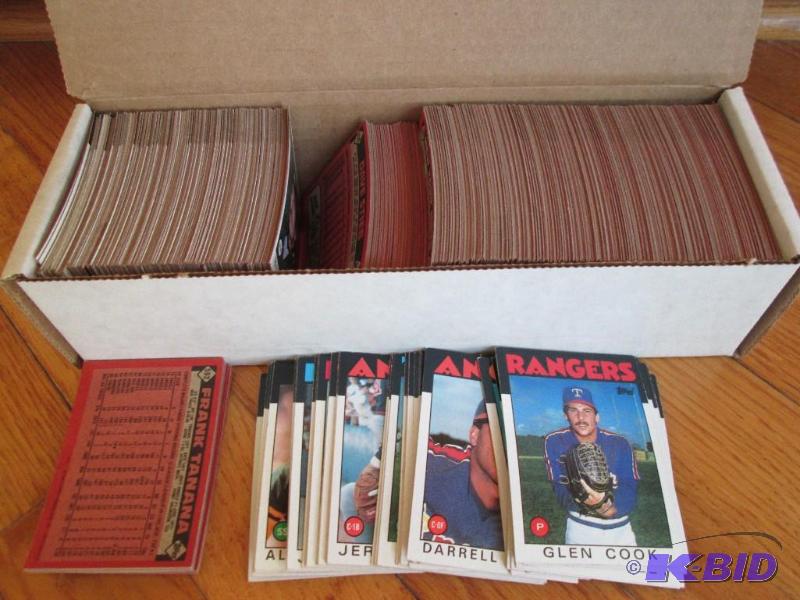 lot 86 image: Box of 1986 Topps baseball cards...