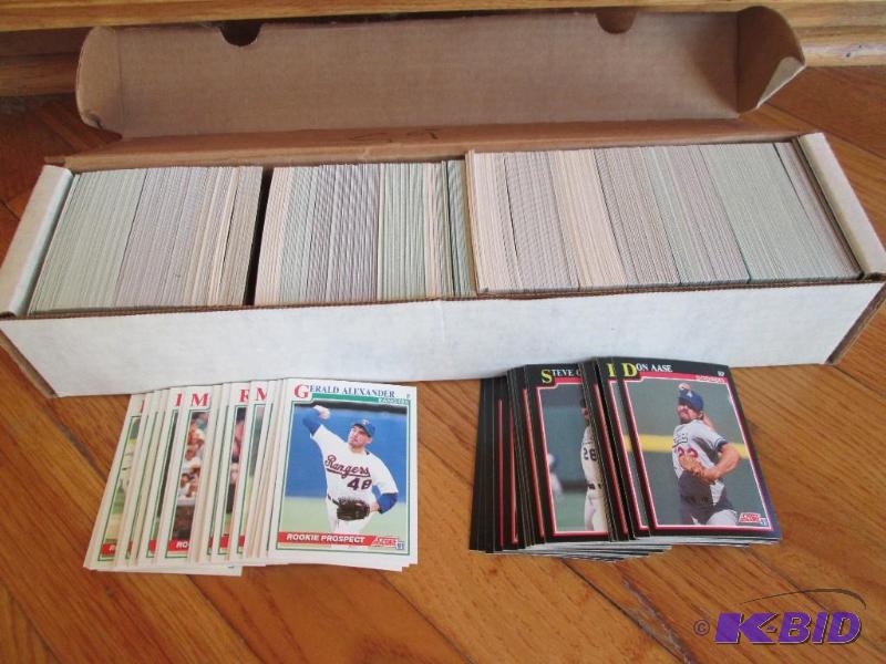 lot 89 image: Box of 1991 Score baseball cards...
