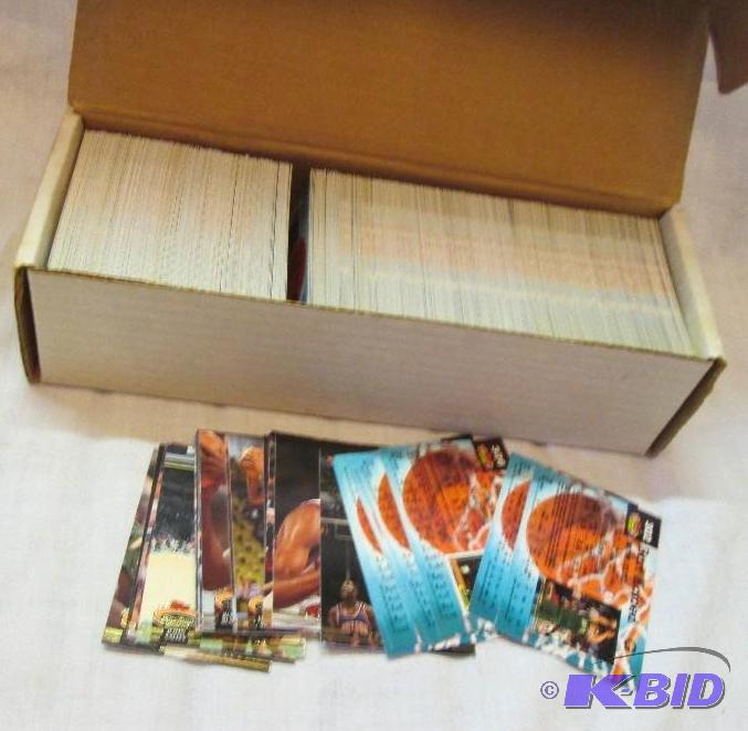 lot 91 image: Box of 1992 - 1993 Topps Stadium Club basketb...