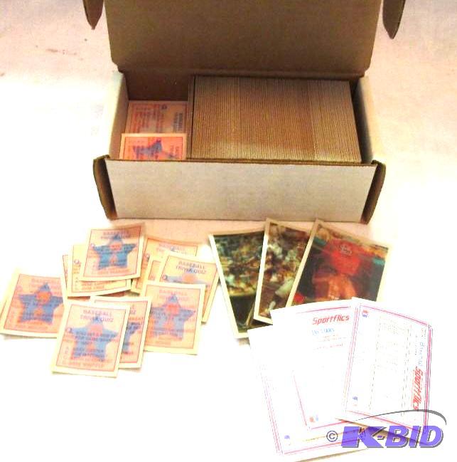 lot 92 image: Box of 1986 Sport Flicks baseball cards...