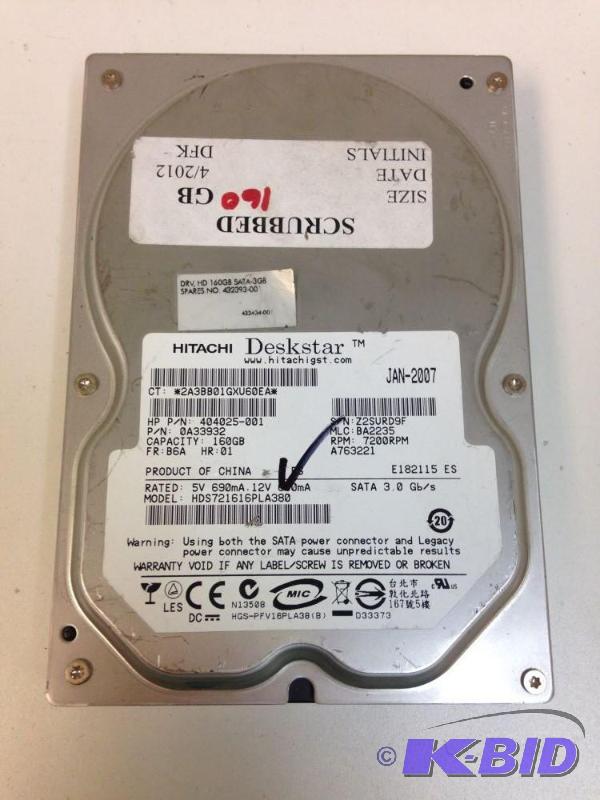 Hitachi Deskstar SATA 160GB Desktop Hard Driv...