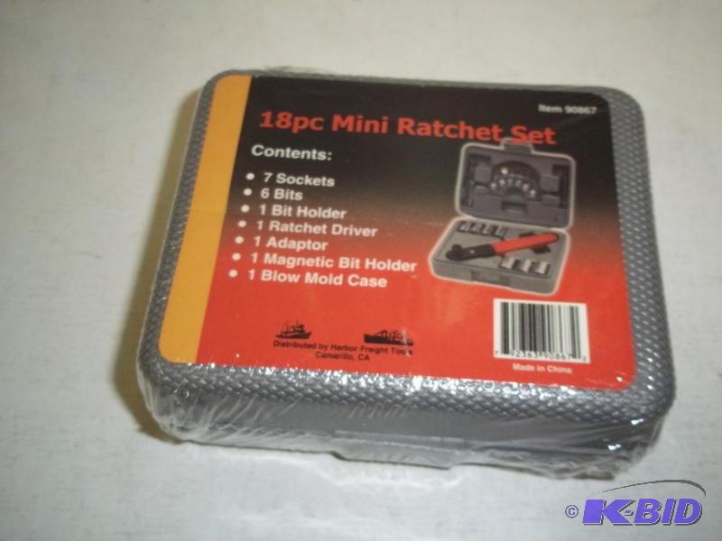 lot 58 image: New 18 Piece Mini Ratchet Set...
