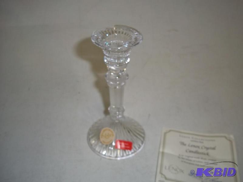 lot 80 image: Lenox Crystal Candlestick Holder...