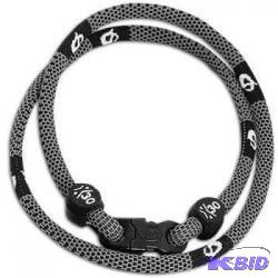 lot 17 image: New Phiten 22&quot BlackChecker Necklace - ...