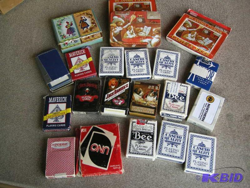 lot 95 image: Many decks of cards