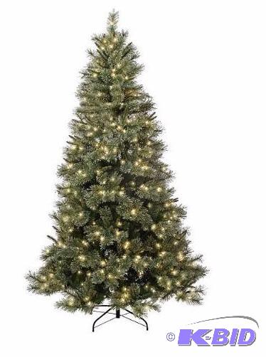 lot 1 image: Mcleland 7ft Gold Dust Tree  New in Box Lights work. Ready to store for Christmas next year.