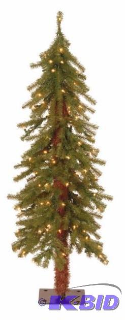 lot 11 image: National Tree Hickory Cedar with 100 clear Lights.  4 ft.  New in box ready to store for Christmas
