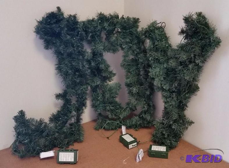 lot 27 image: LED Lighted Letters Joy in Greenery.  New in Box.  Tested works. Needs Batteries
