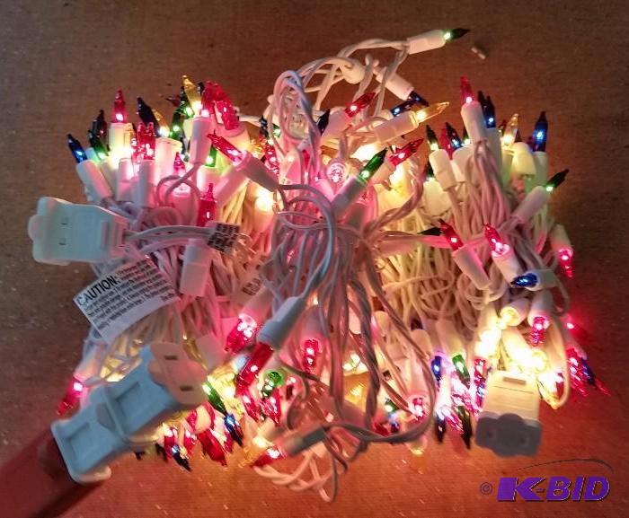 lot 36 image: alcove Shimmering Icicle Lights.  Multicolored.  Tested all Work.  New in Box.