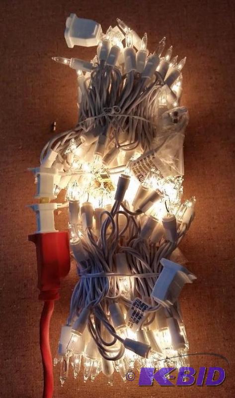 lot 37 image: alcove Shimmering Icicle Lights Clear.  Tested all work.  New in Box.