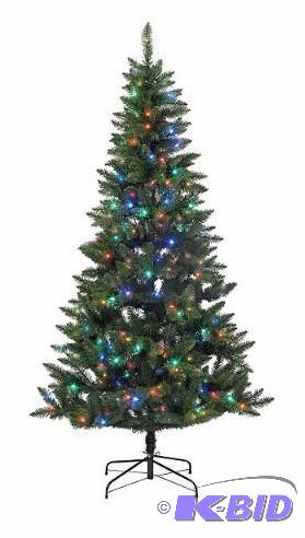 lot 7 image: alcove 6 Prelit Tree Multi-lights.  Tested Works.  New in box and ready for Christmas 2015.