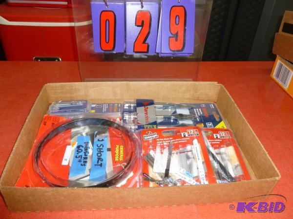 Flat of jig saw blades and drill bits. As sho...