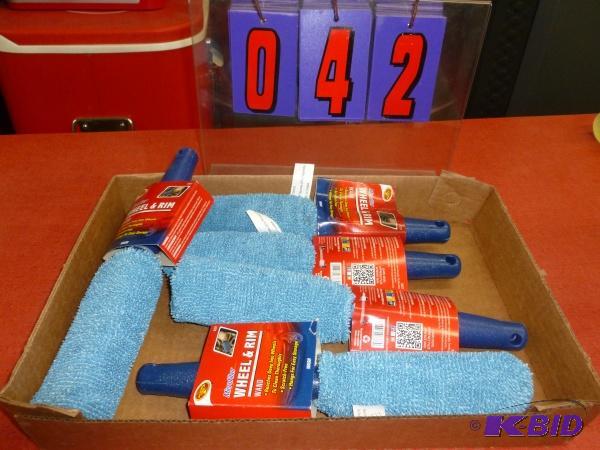 Wheel and rim cleaning brushes. As shown. Ter...