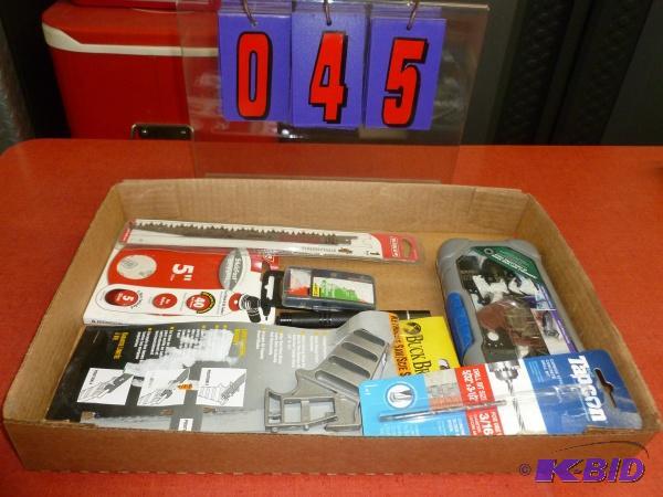 Flat of dremmel cutters and misc. As shown. T...