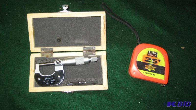 Tool Shop 25 tape measure and Phase II Micro...