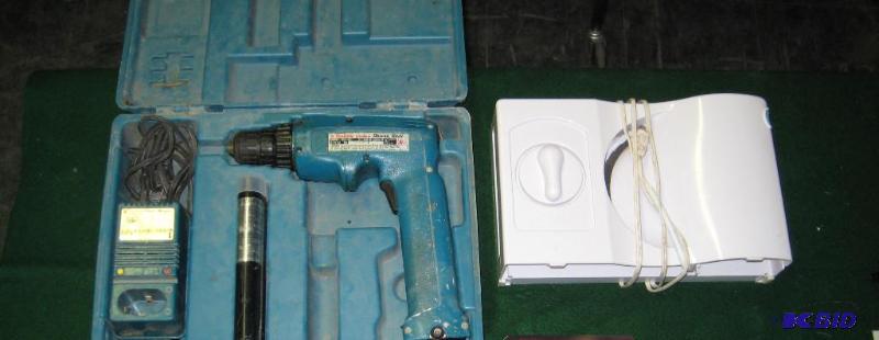 lot 257 image: Makita Cordless Drill and a small meat slicer...