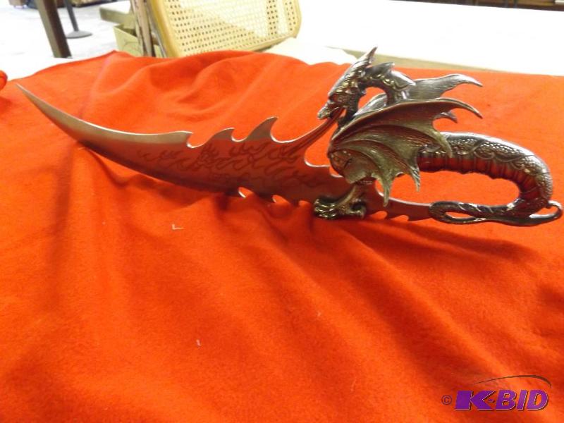 lot 165 image: Decorative Dragon Knife, Made in China...