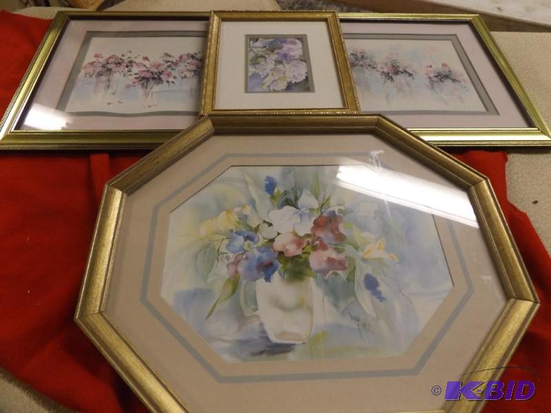 lot 169 image: Flower pictures, two of them are 14 x 16,...