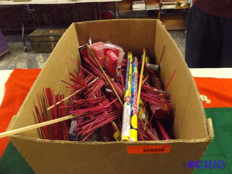 lot 222 image: box of fireworks...