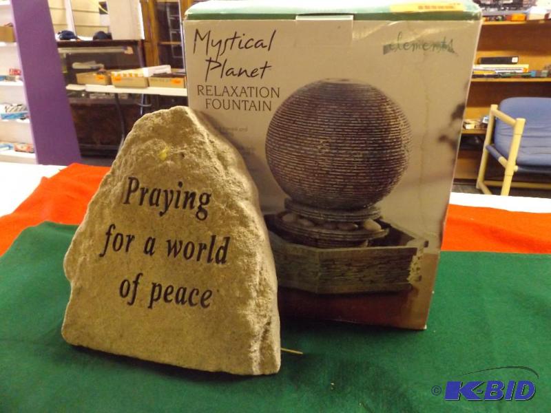 lot 224 image: Mystical Planet Relaxation fountain and Fake ...