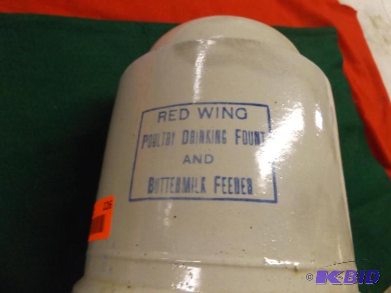 lot 226 image: Red Wing Poultry Drinking Fountain and Butter...