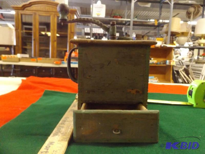 lot 227 image: old coffee grinder...