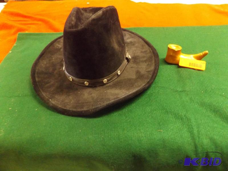 lot 228 image: small wooden foot and Bailey Cowboy Hat...