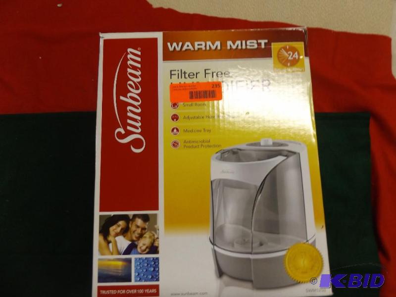 lot 235 image: Sunbeam Warm Mist Humidifier...
