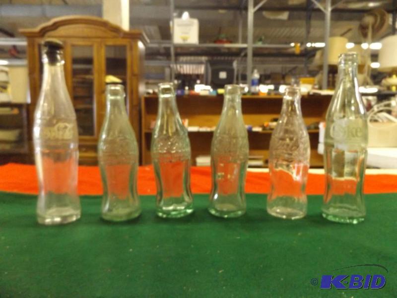 lot 253 image: Coca-Cola glass bottle collection, 6 bottles ...