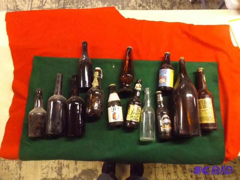 lot 263 image: Brown glass bottle collection...