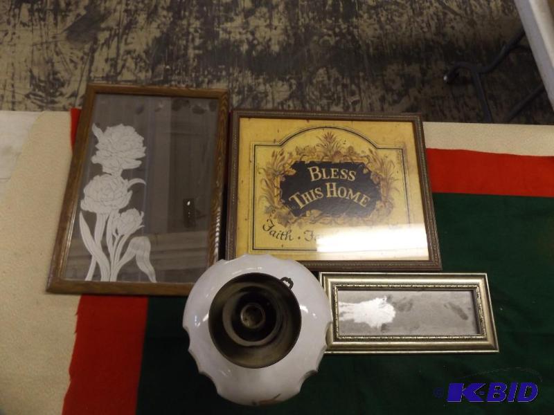 lot 70 image: Bless this Home picture, two mirrors and a la...