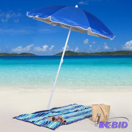 Rio 6 ft. Red Sun Blocker Beach Umbrella
