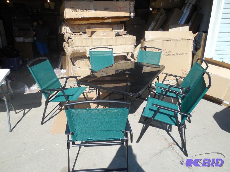 7 Piece patio table & 6 chair set