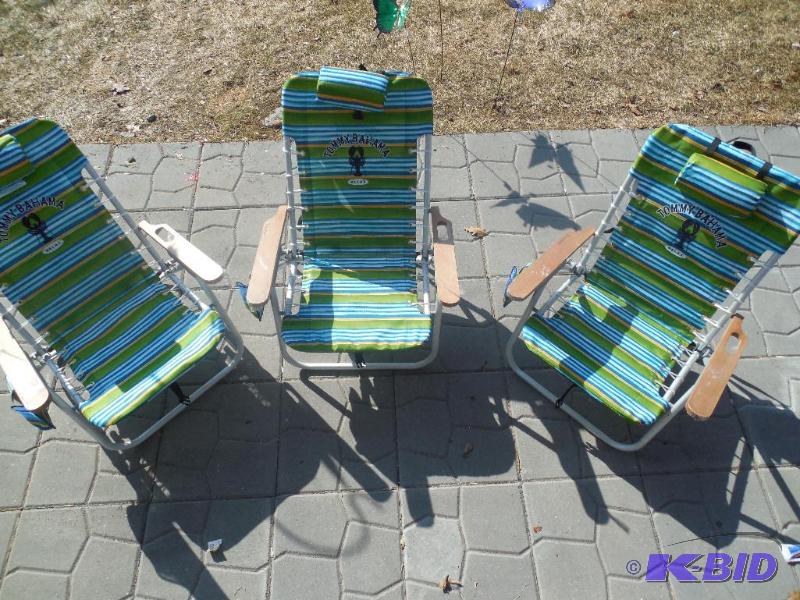 4 Tommy Bahama HIgh Back Beach Chairs