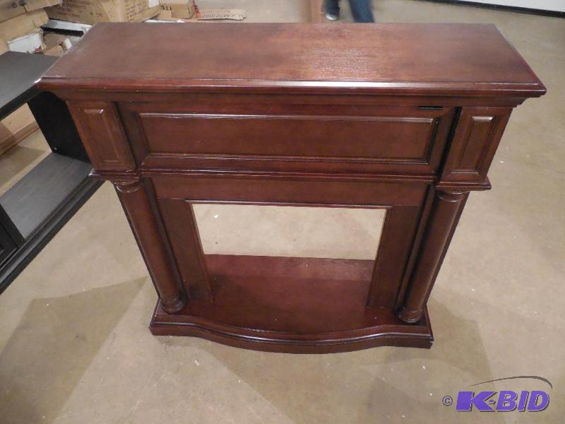lot 18 image: McLeland Design Cherry Fireplace Mantel  Stand